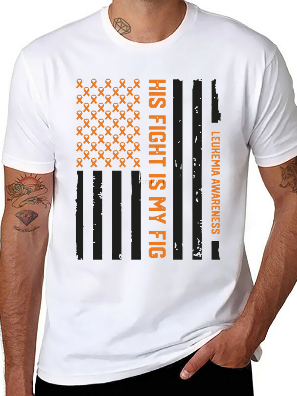 Leukemia Awareness T-Shirt - His Fight Is My Fight