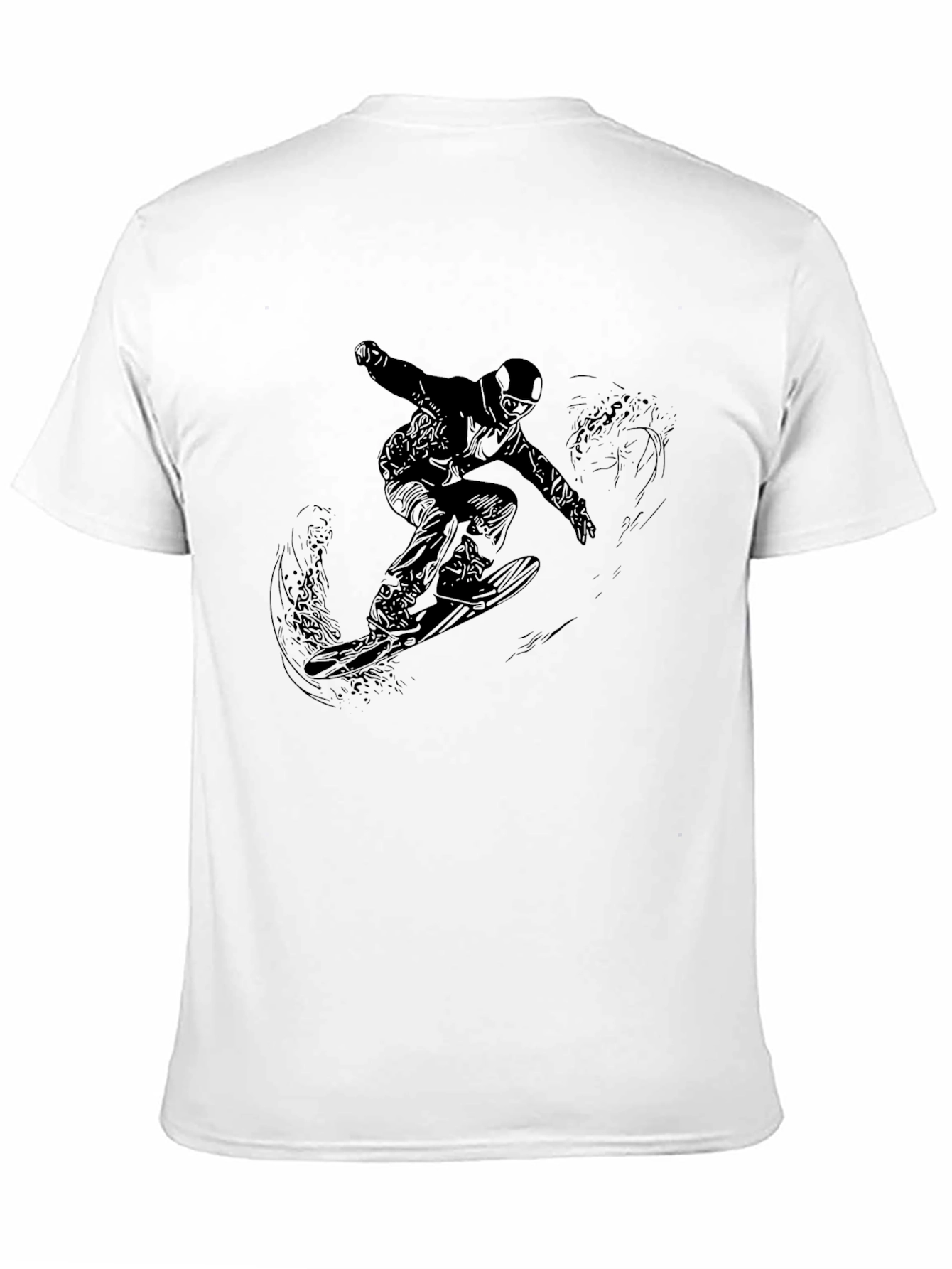 Black Snowboarder Graphic Tee - Mens Style