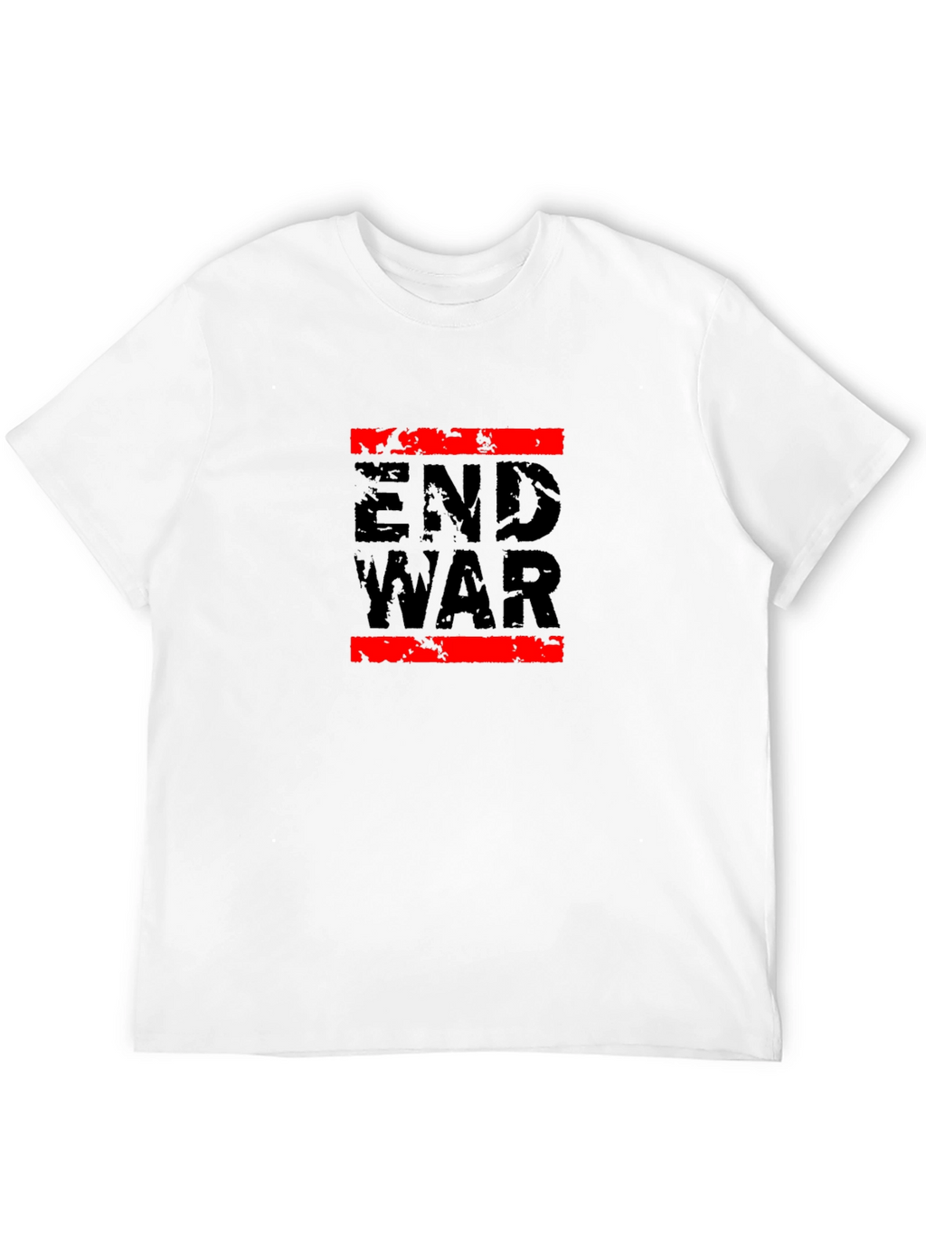 End War Graphic Tee - Black Cotton T-Shirt