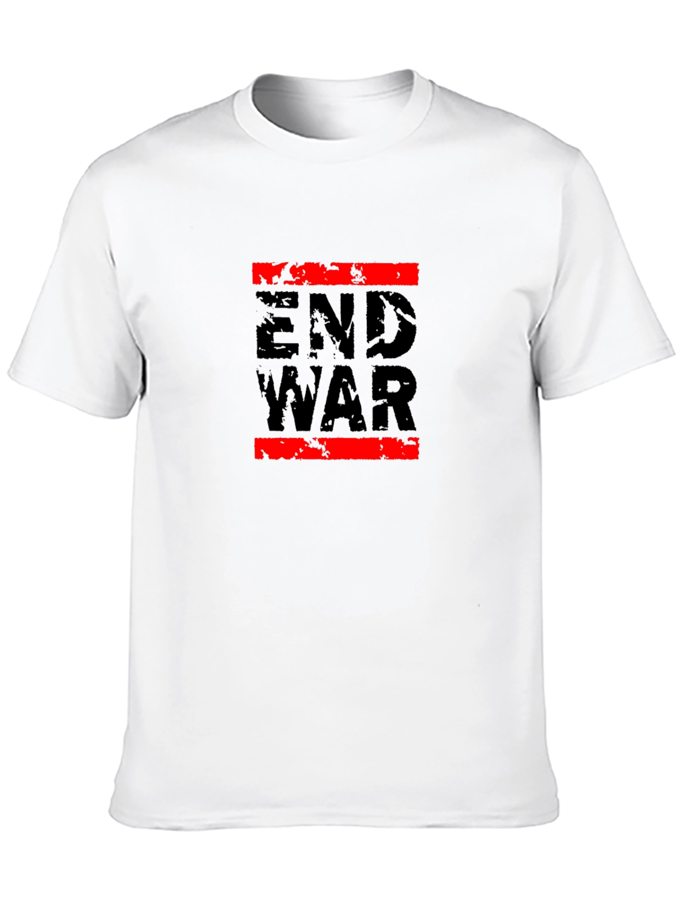 End War Graphic Tee - Black Cotton T-Shirt