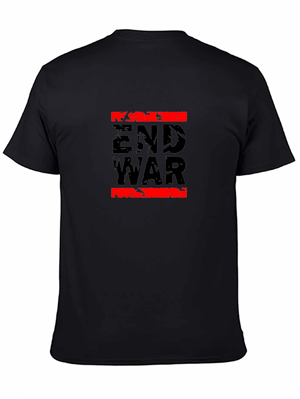End War Graphic Tee - Black Cotton T-Shirt