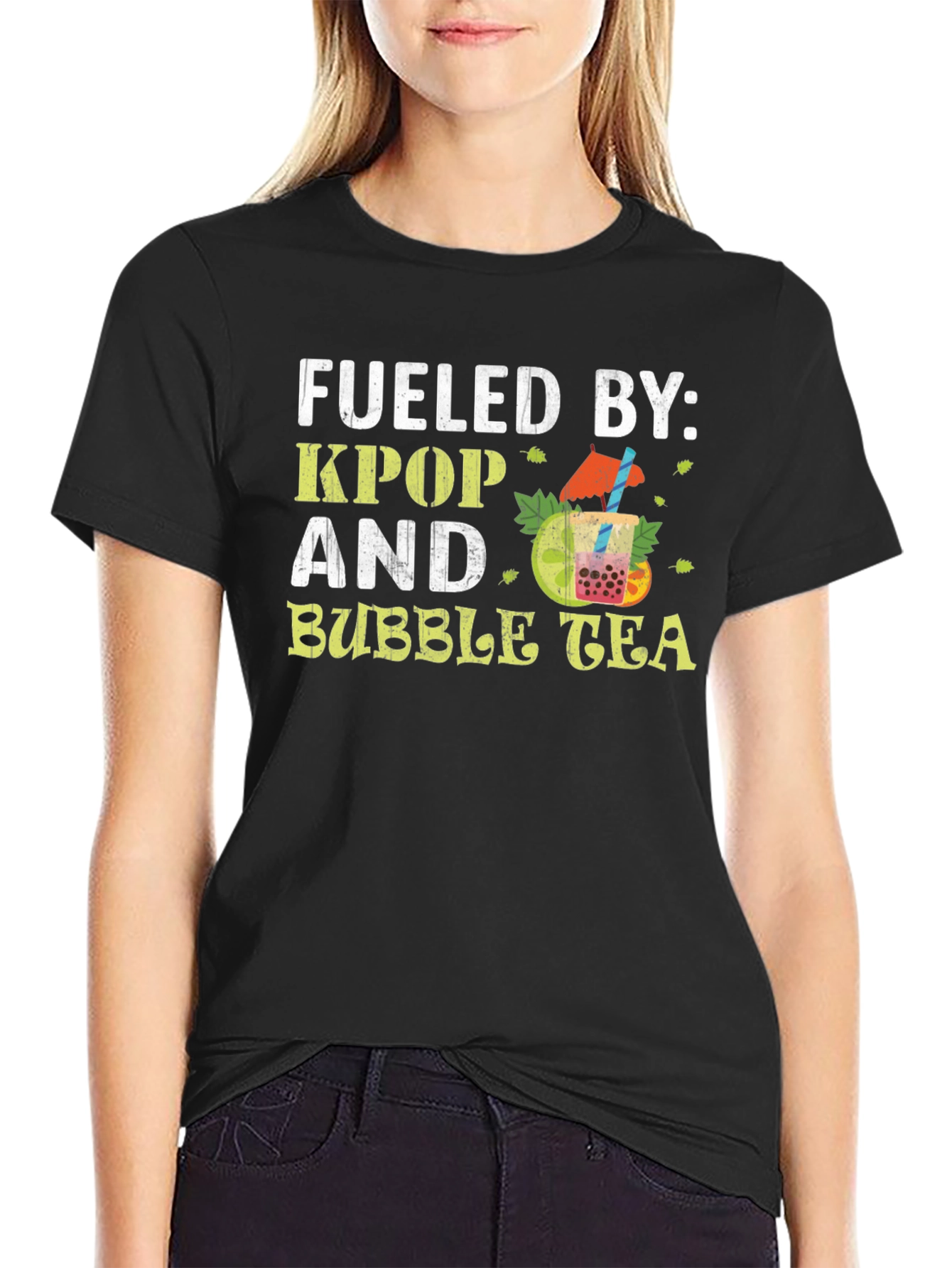 Fueled by KPOP and Bubble Tea T-Shirt