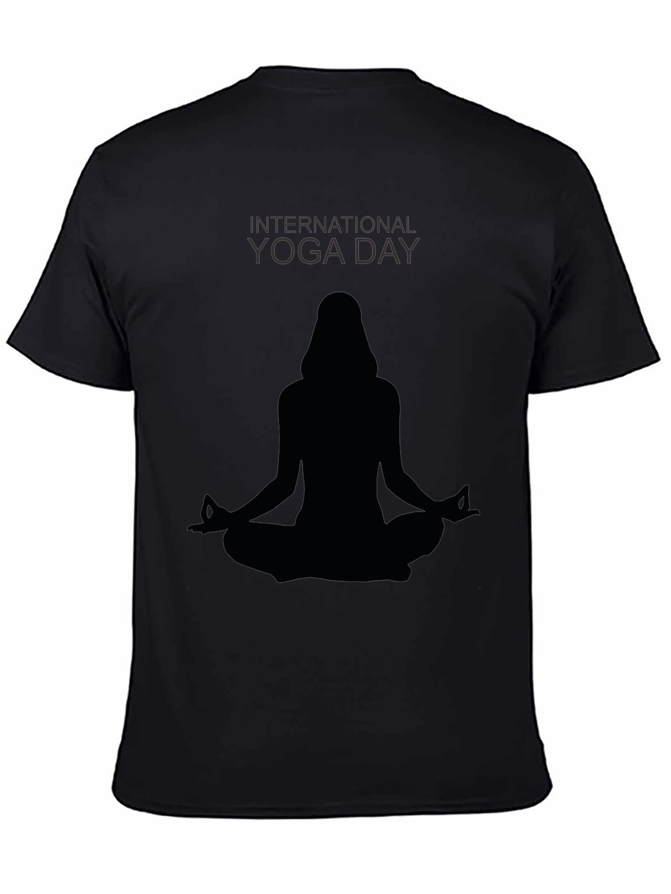 Yoga Day T-Shirt - Relaxed Fit Black Tee