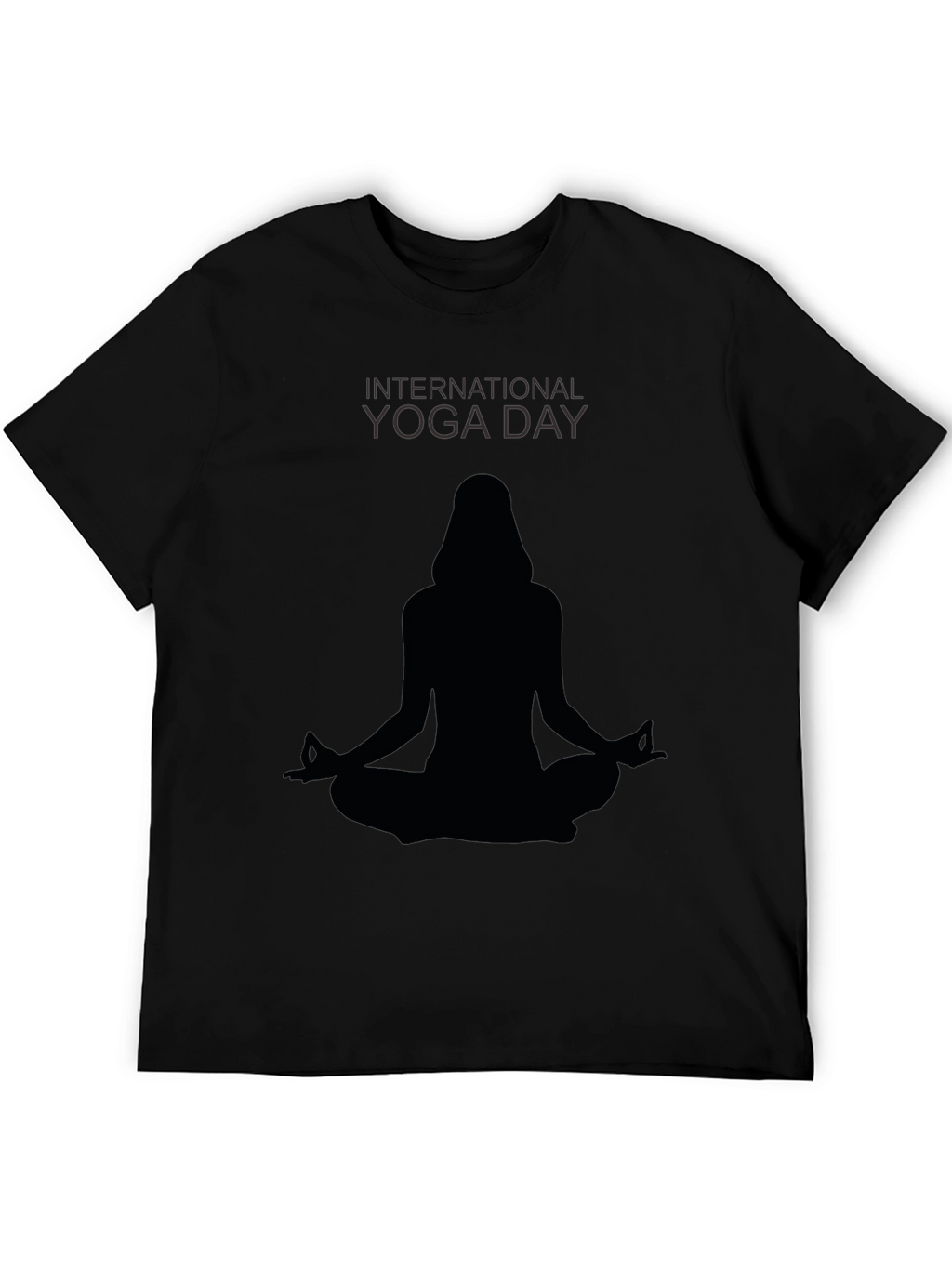 Yoga Day T-Shirt - Relaxed Fit Black Tee