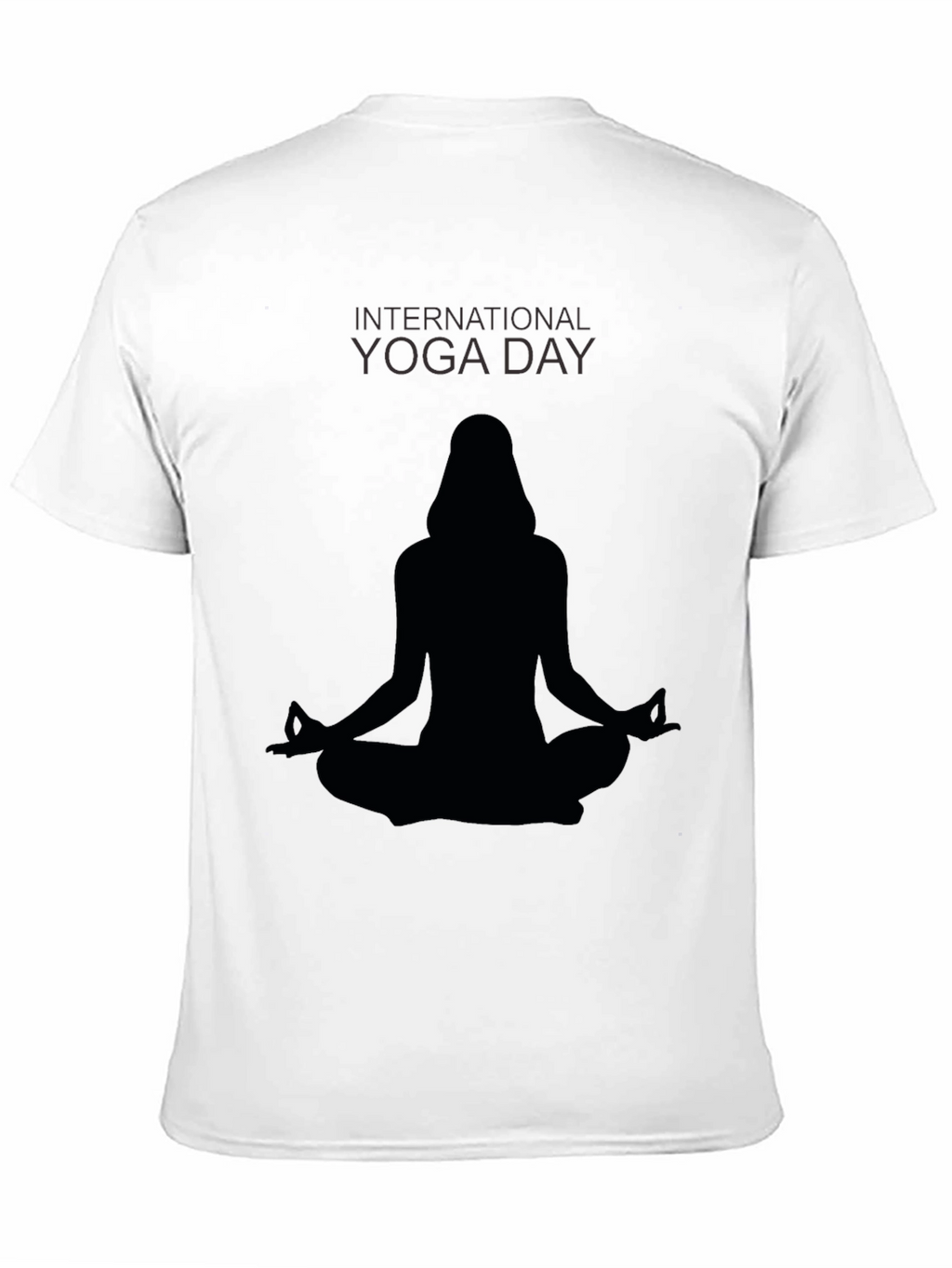 Yoga Day T-Shirt - Relaxed Fit Black Tee