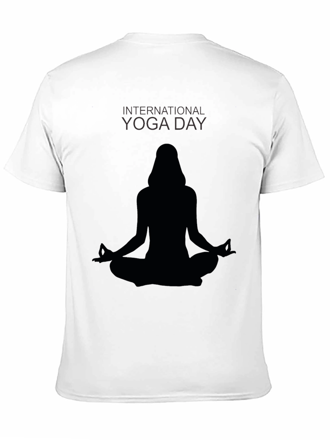 Yoga Day T-Shirt - Relaxed Fit Black Tee