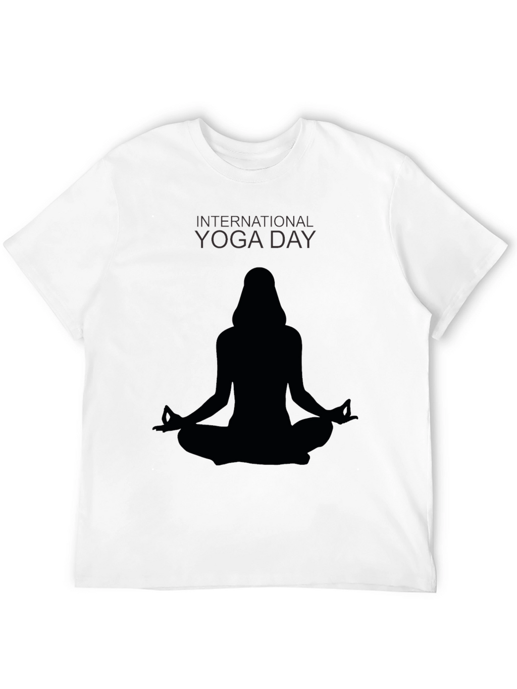 Yoga Day T-Shirt - Relaxed Fit Black Tee