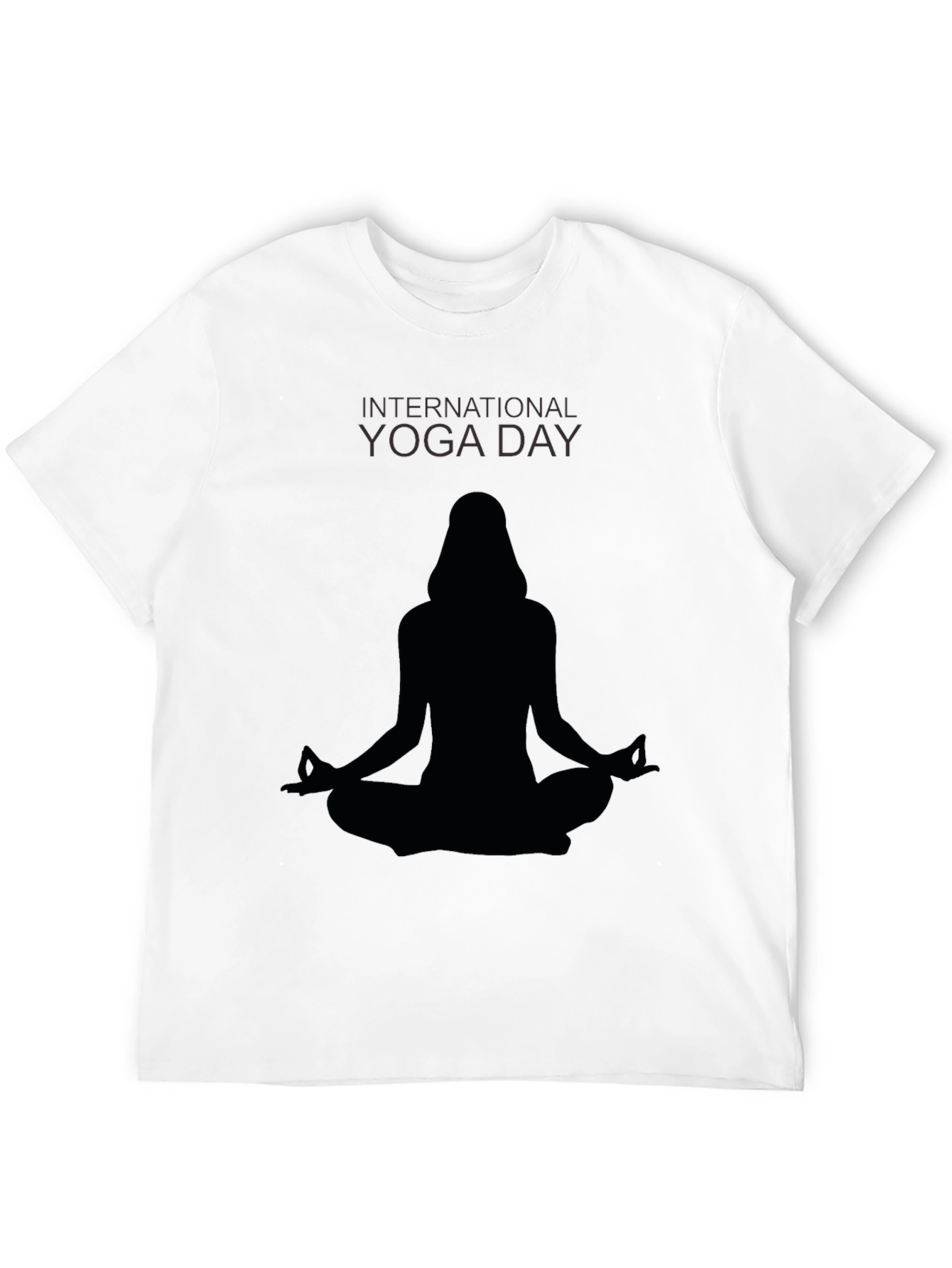Yoga Day T-Shirt - Relaxed Fit Black Tee