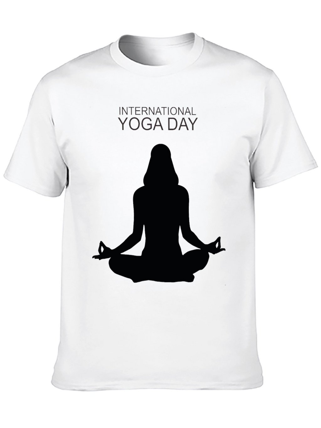 Yoga Day T-Shirt - Relaxed Fit Black Tee