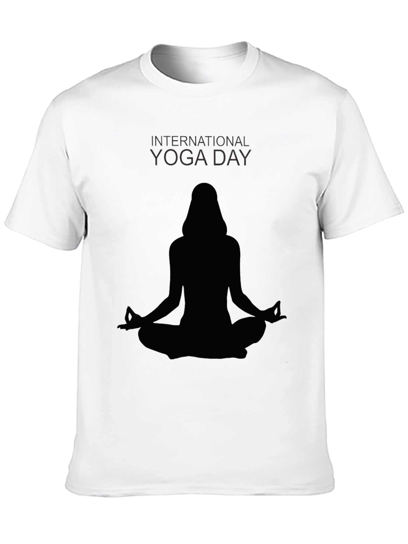Yoga Day T-Shirt - Relaxed Fit Black Tee