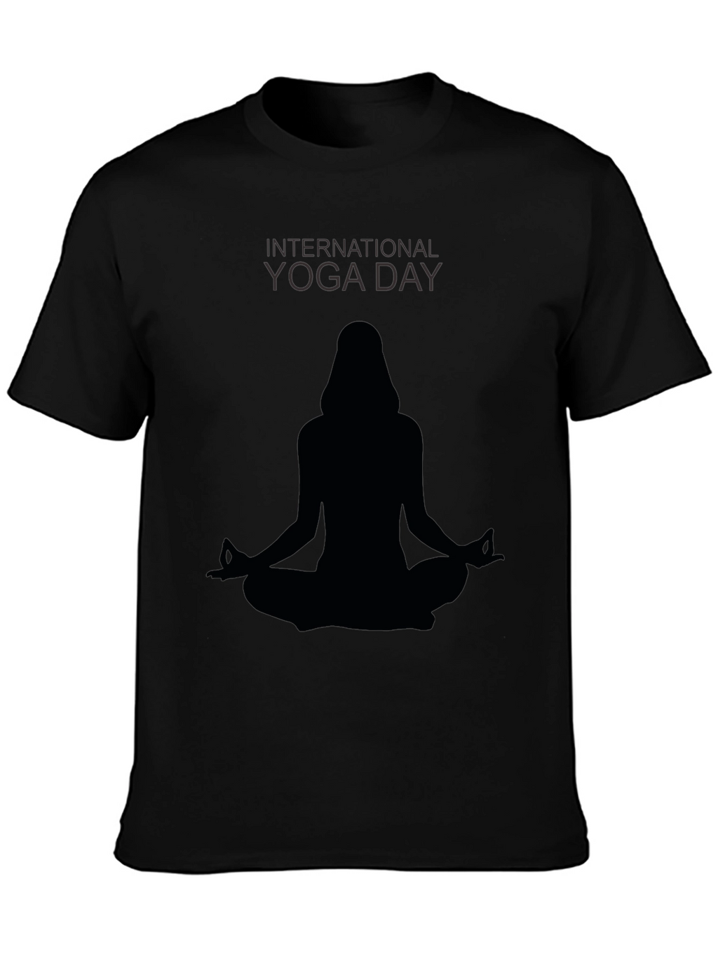 Yoga Day T-Shirt - Relaxed Fit Black Tee