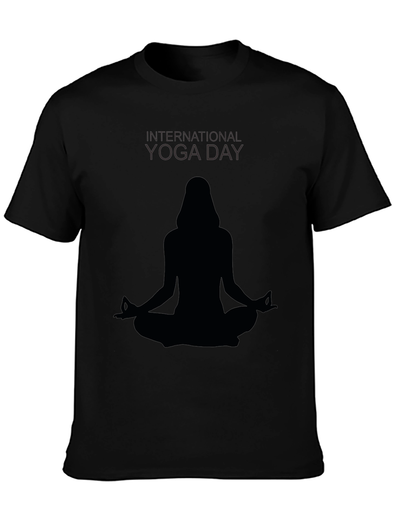 Yoga Day T-Shirt - Relaxed Fit Black Tee