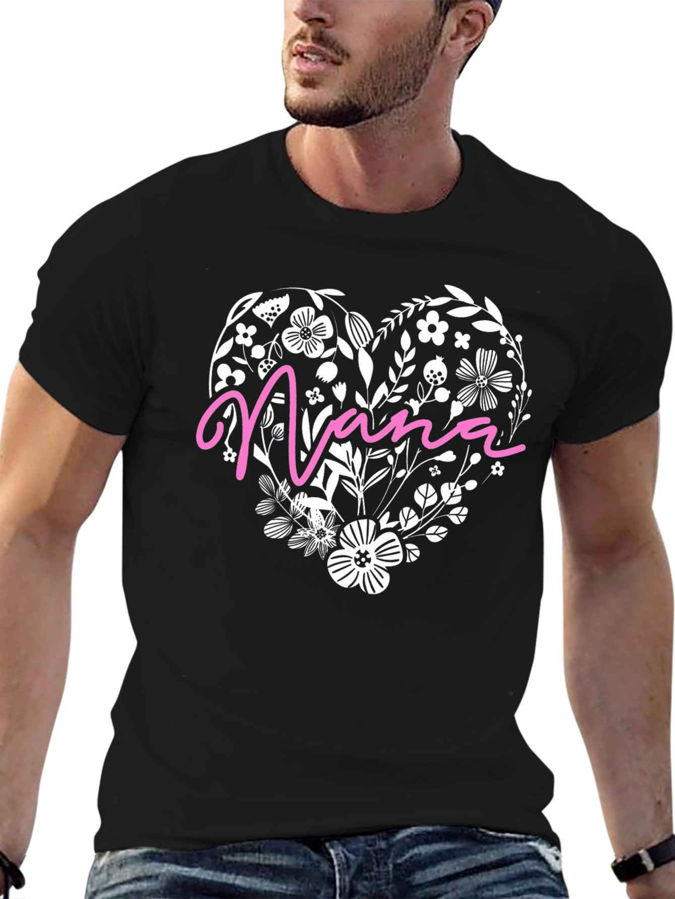 Nana Floral Heart T-Shirt