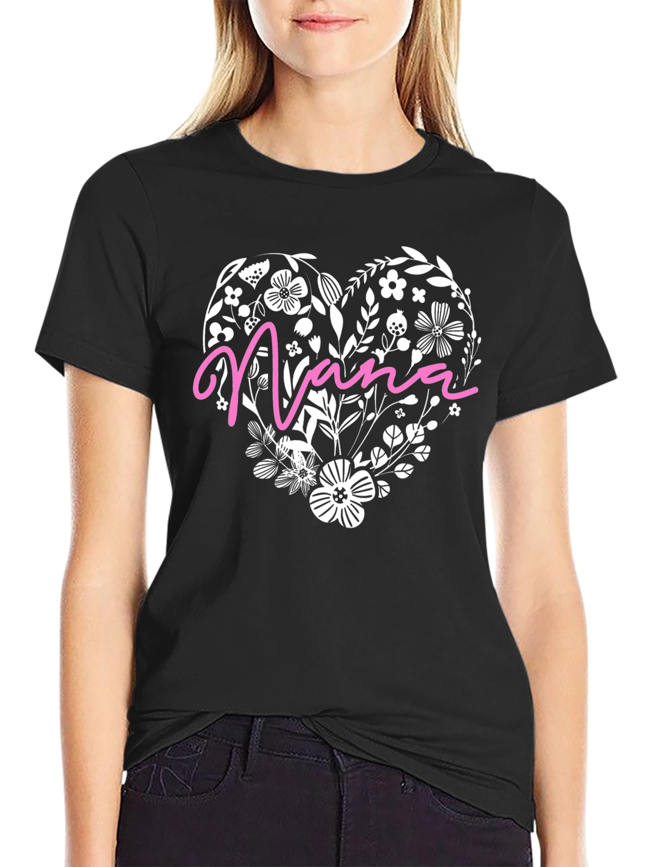 Nana Floral Heart T-Shirt
