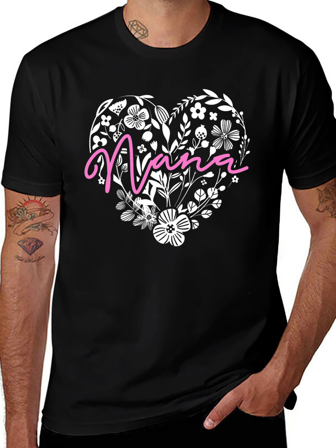Nana Floral Heart T-Shirt