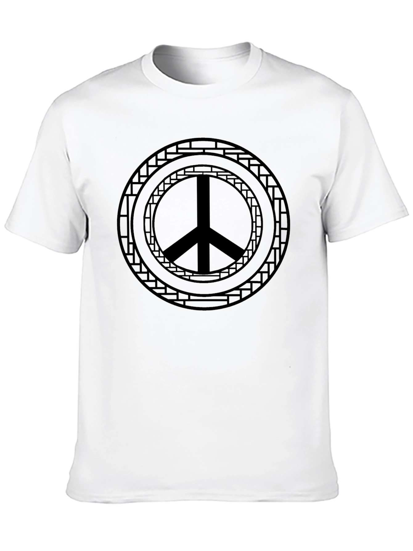 Peace Sign Graphic Black T-Shirt