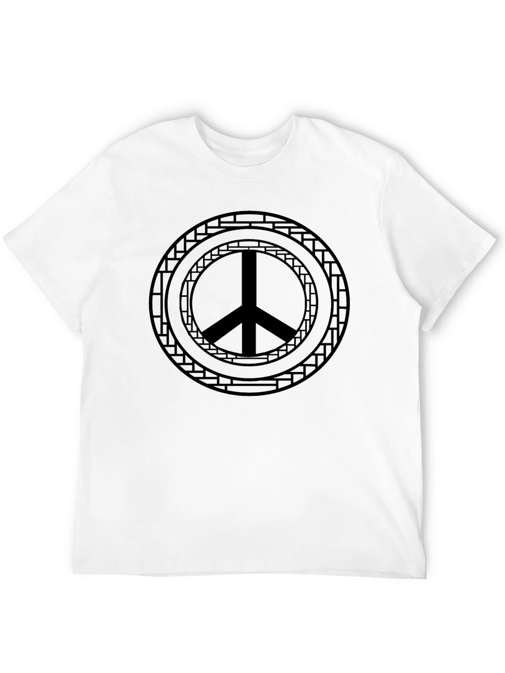 Peace Sign Graphic Black T-Shirt