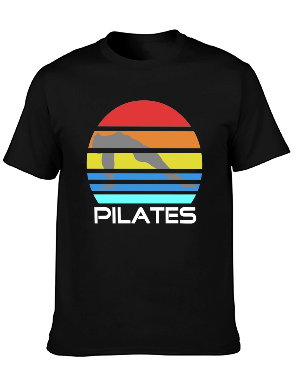 Pilates Sunset Graphic Tee - Fitness Apparel