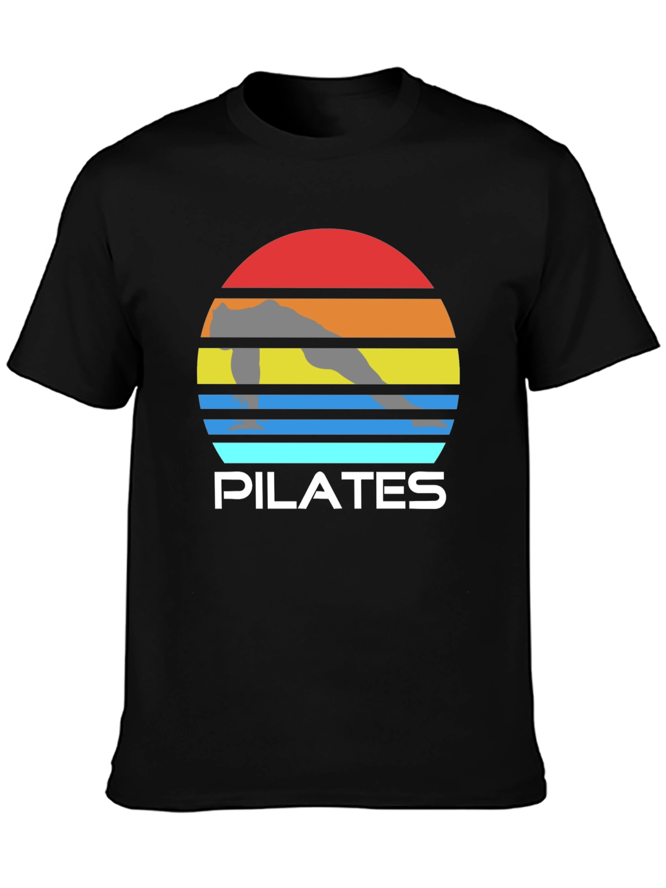 Pilates Sunset Graphic Tee - Fitness Apparel