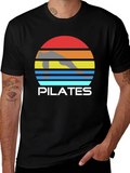 Pilates Sunset Graphic Tee - Fitness Apparel