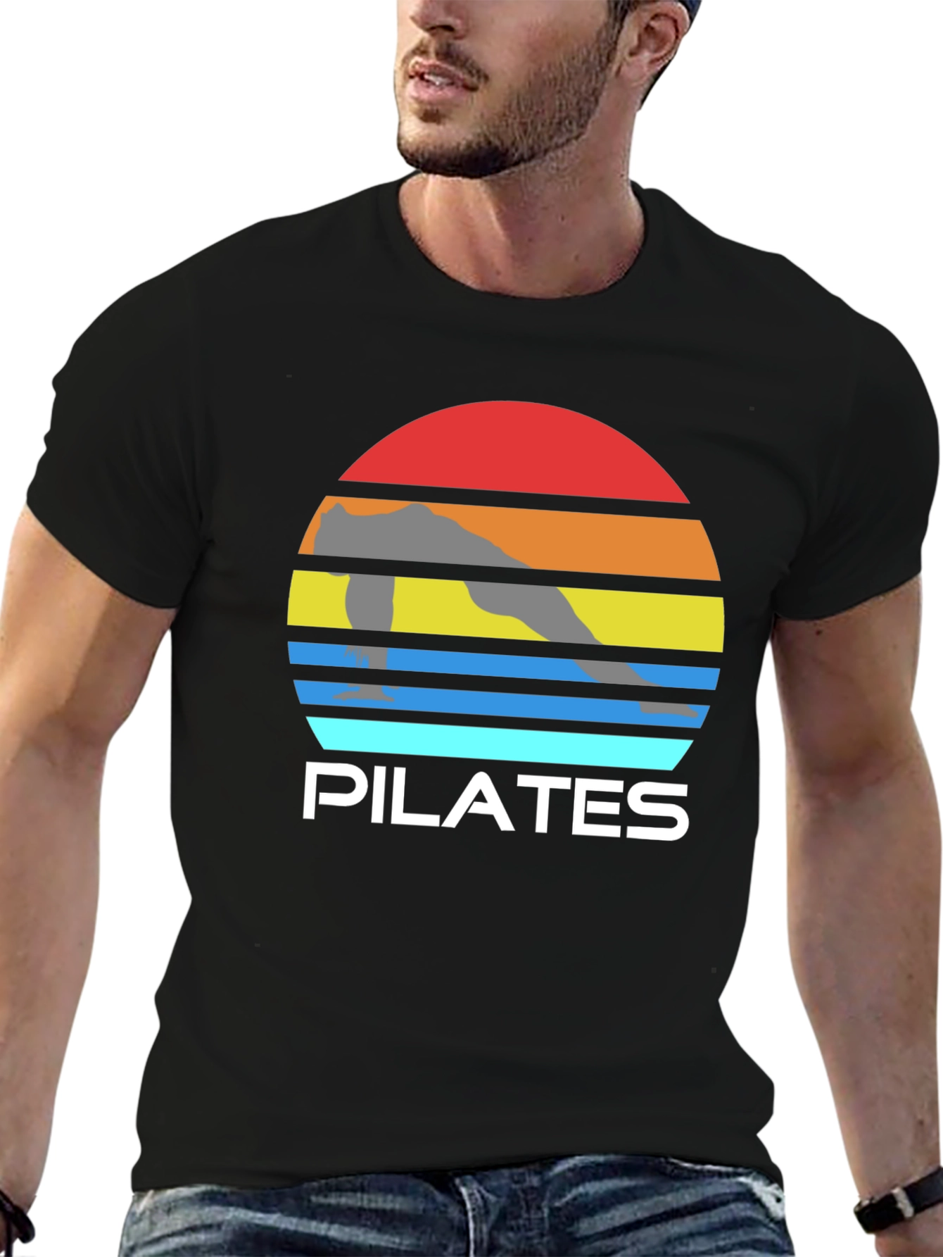 Pilates Sunset Graphic Tee - Fitness Apparel