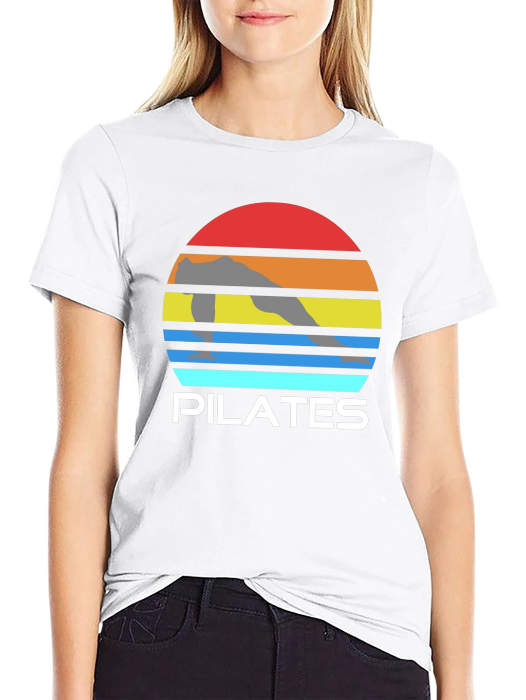 Pilates Sunset Graphic Tee - Fitness Apparel