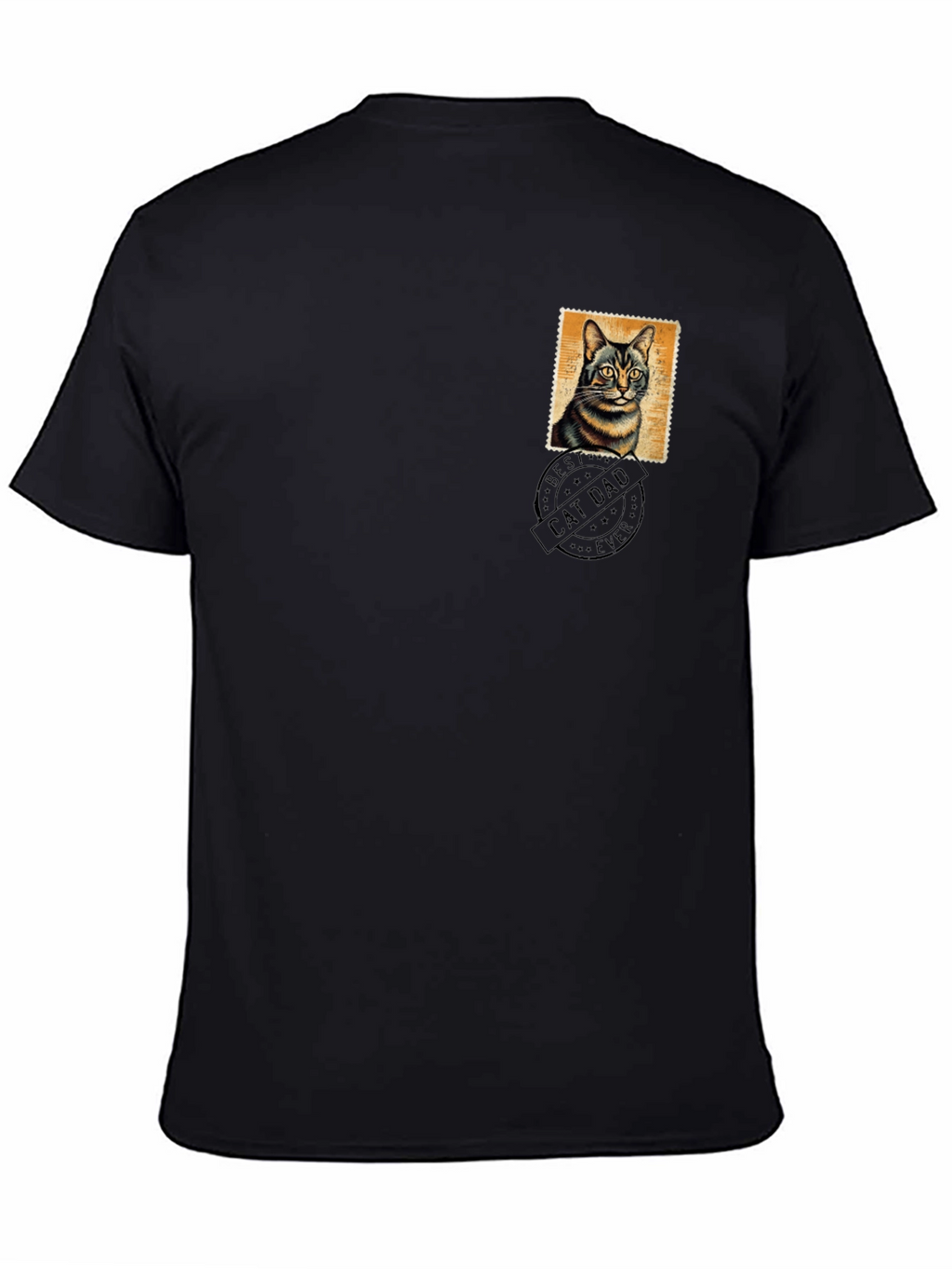 Cat Dad Stamp Graphic T-Shirt