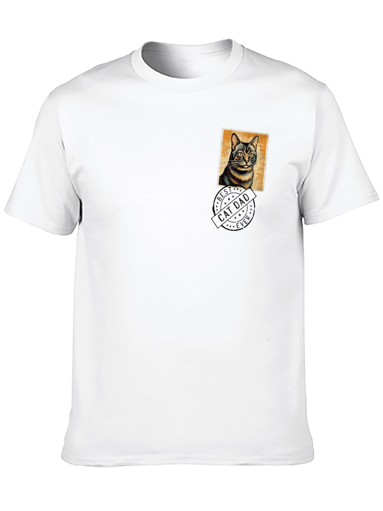 Cat Dad Stamp Graphic T-Shirt