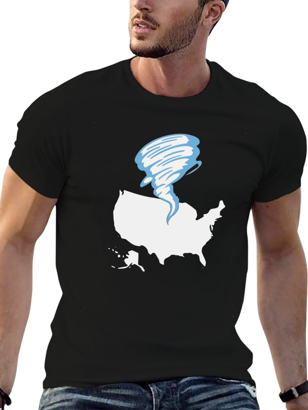 USA Tornado Graphic T-Shirt - Weather Novelty Tee
