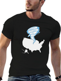USA Tornado Graphic T-Shirt - Weather Novelty Tee
