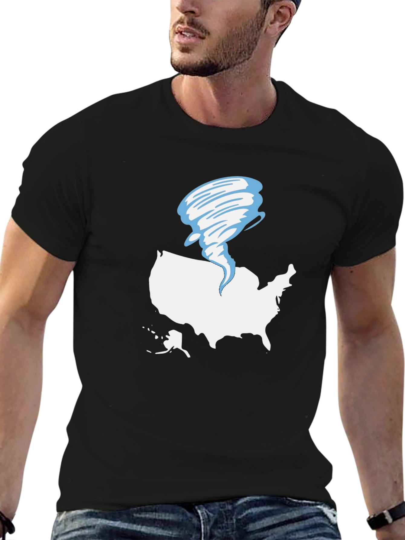 USA Tornado Graphic T-Shirt - Weather Novelty Tee