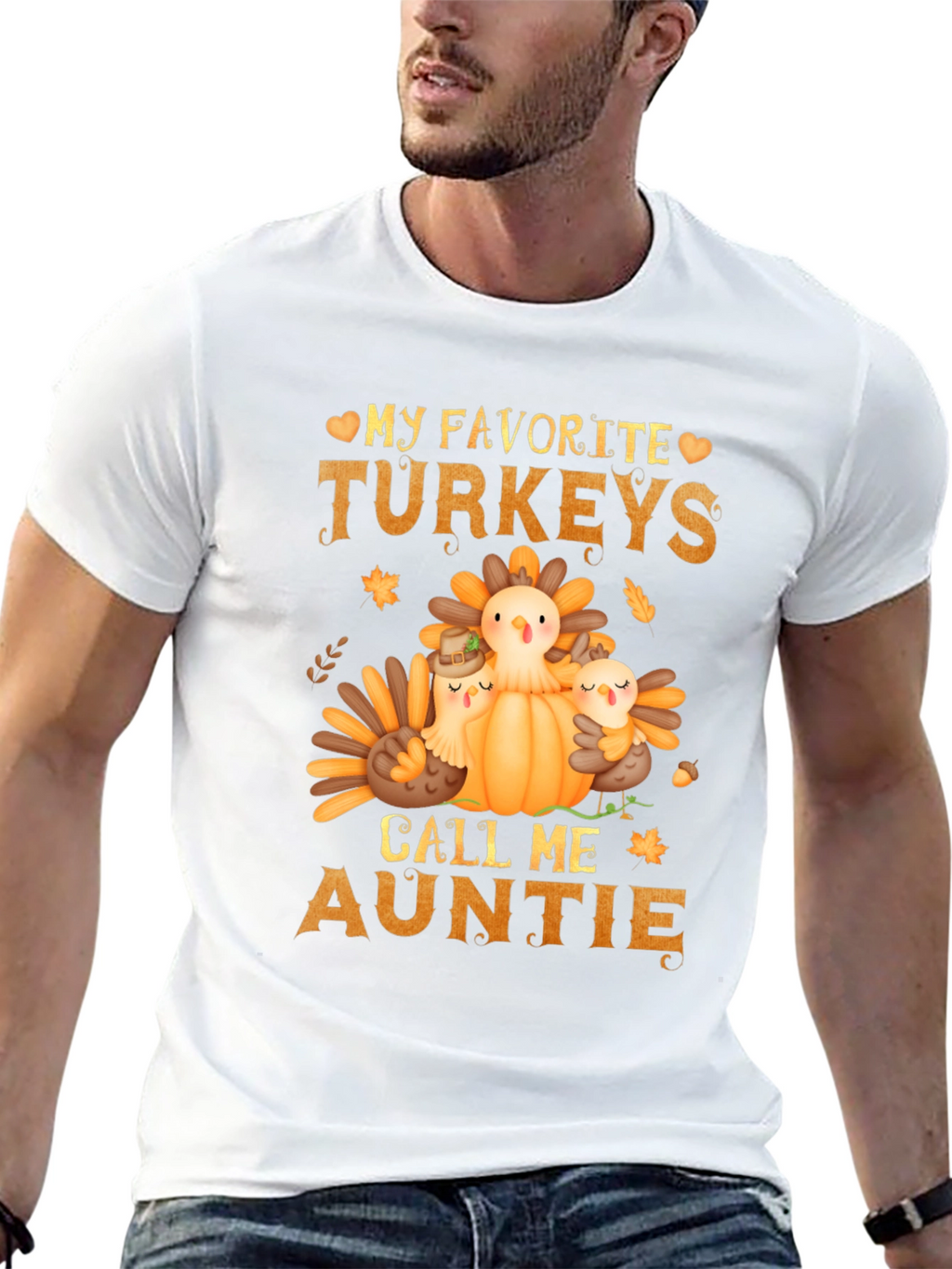My Favorite Turkeys Call Me Auntie T-Shirt