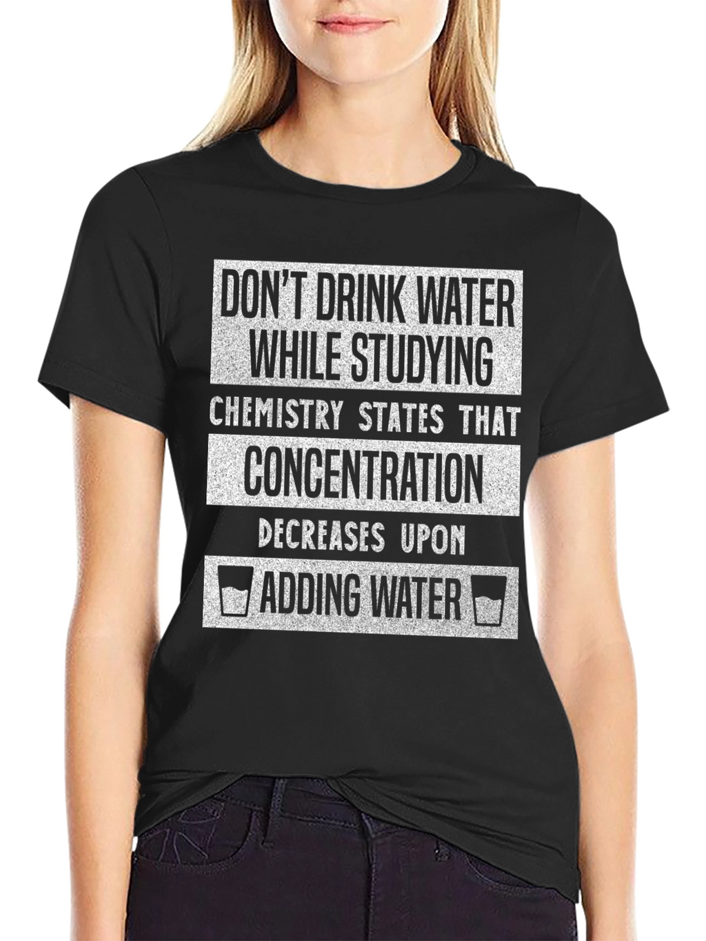 Funny Chemistry T-Shirt - Dont Drink Water Studying