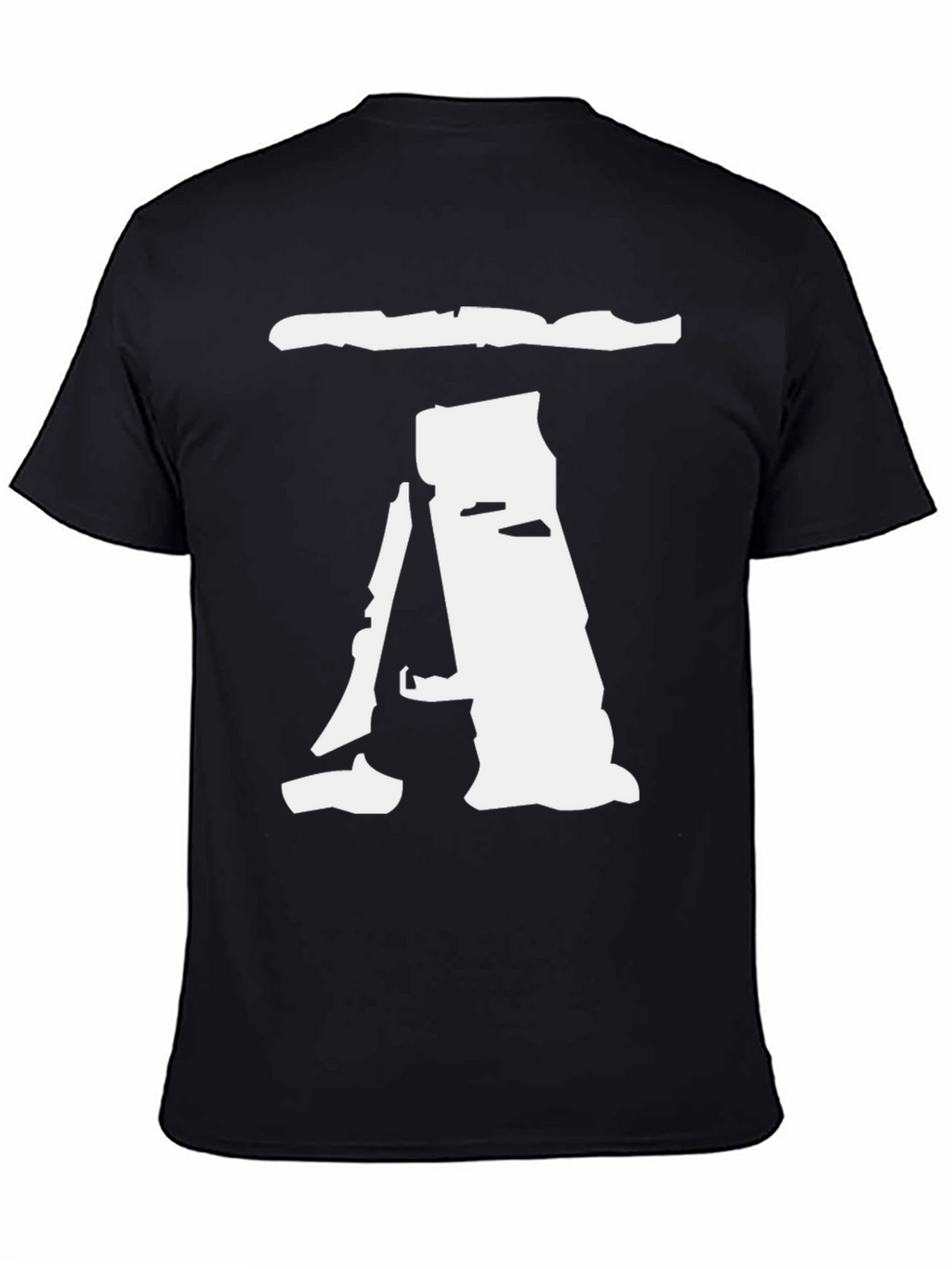 Abstract A Graphic Print Black T-Shirt