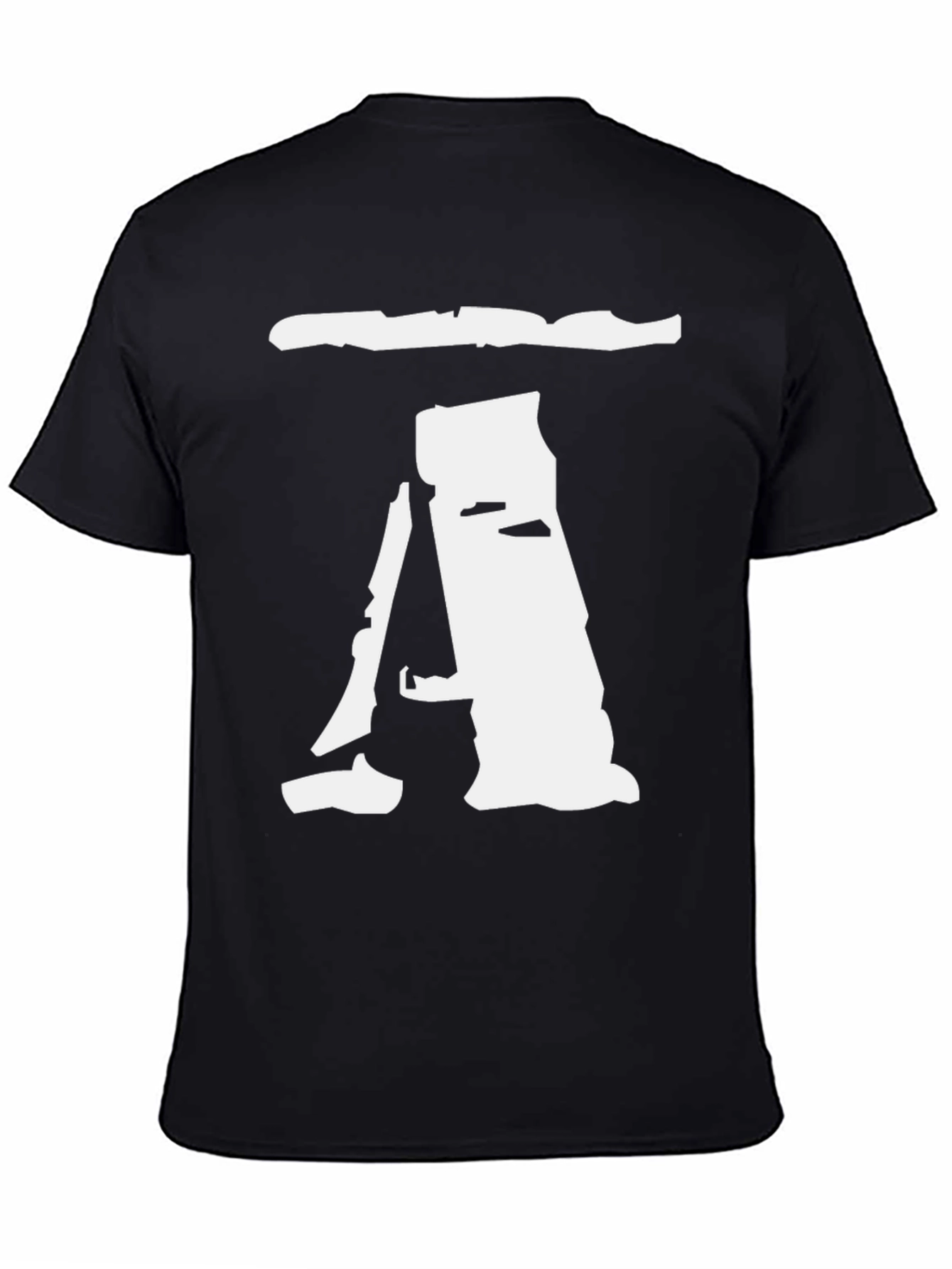 Abstract A Graphic Print Black T-Shirt