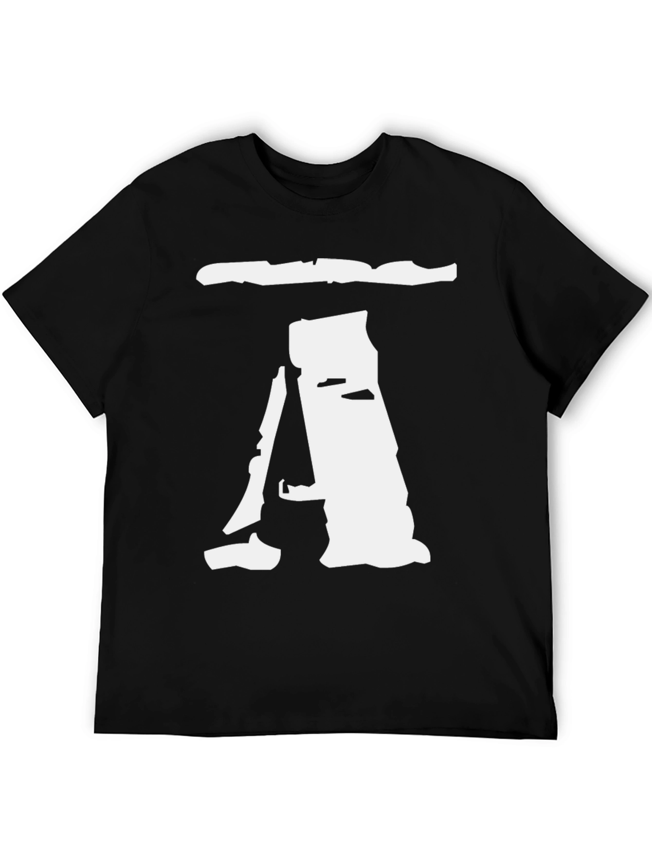 Abstract A Graphic Print Black T-Shirt
