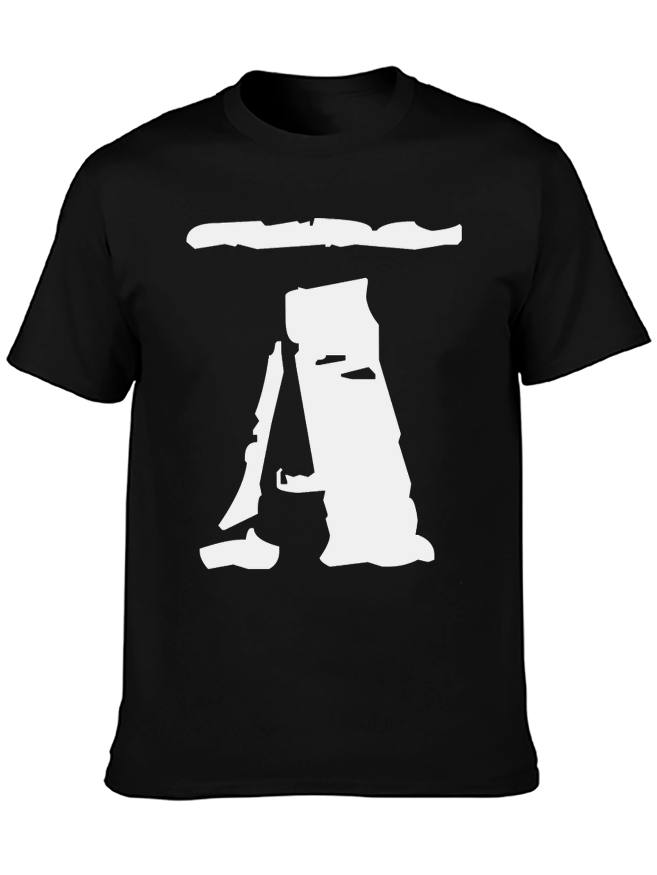 Abstract A Graphic Print Black T-Shirt