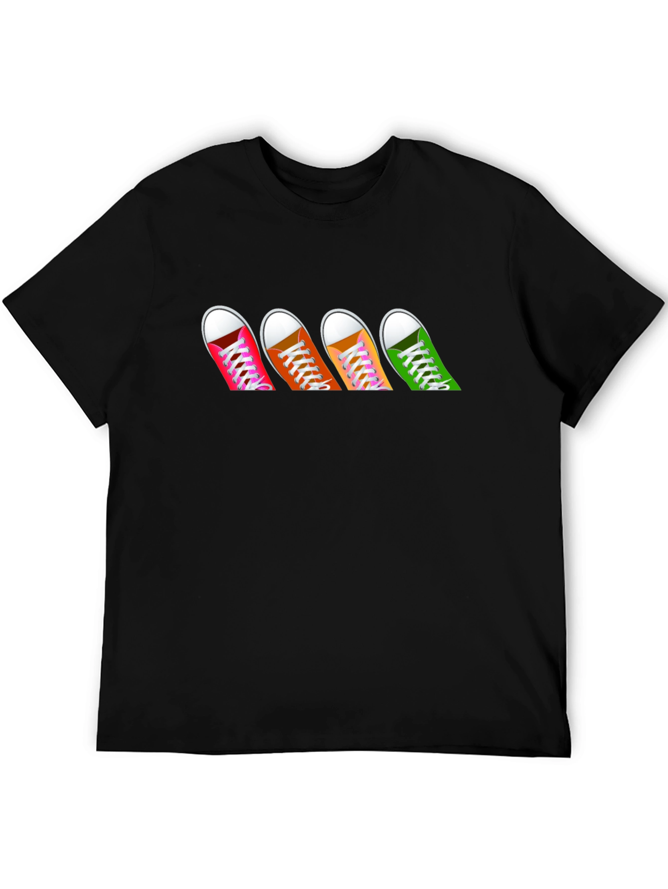 Sneaker Row Graphic Tee - Casual Black T-Shirt