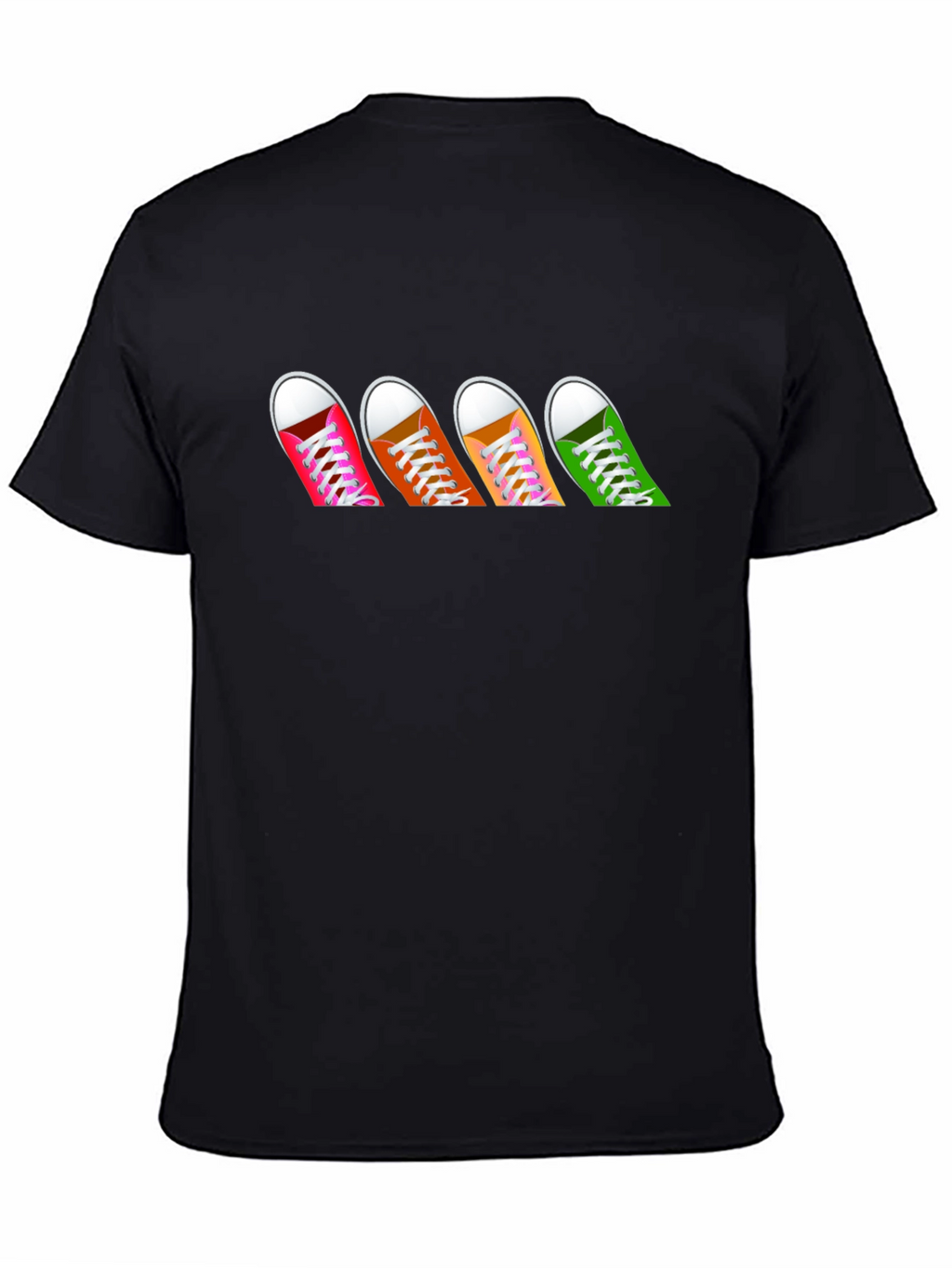 Sneaker Row Graphic Tee - Casual Black T-Shirt