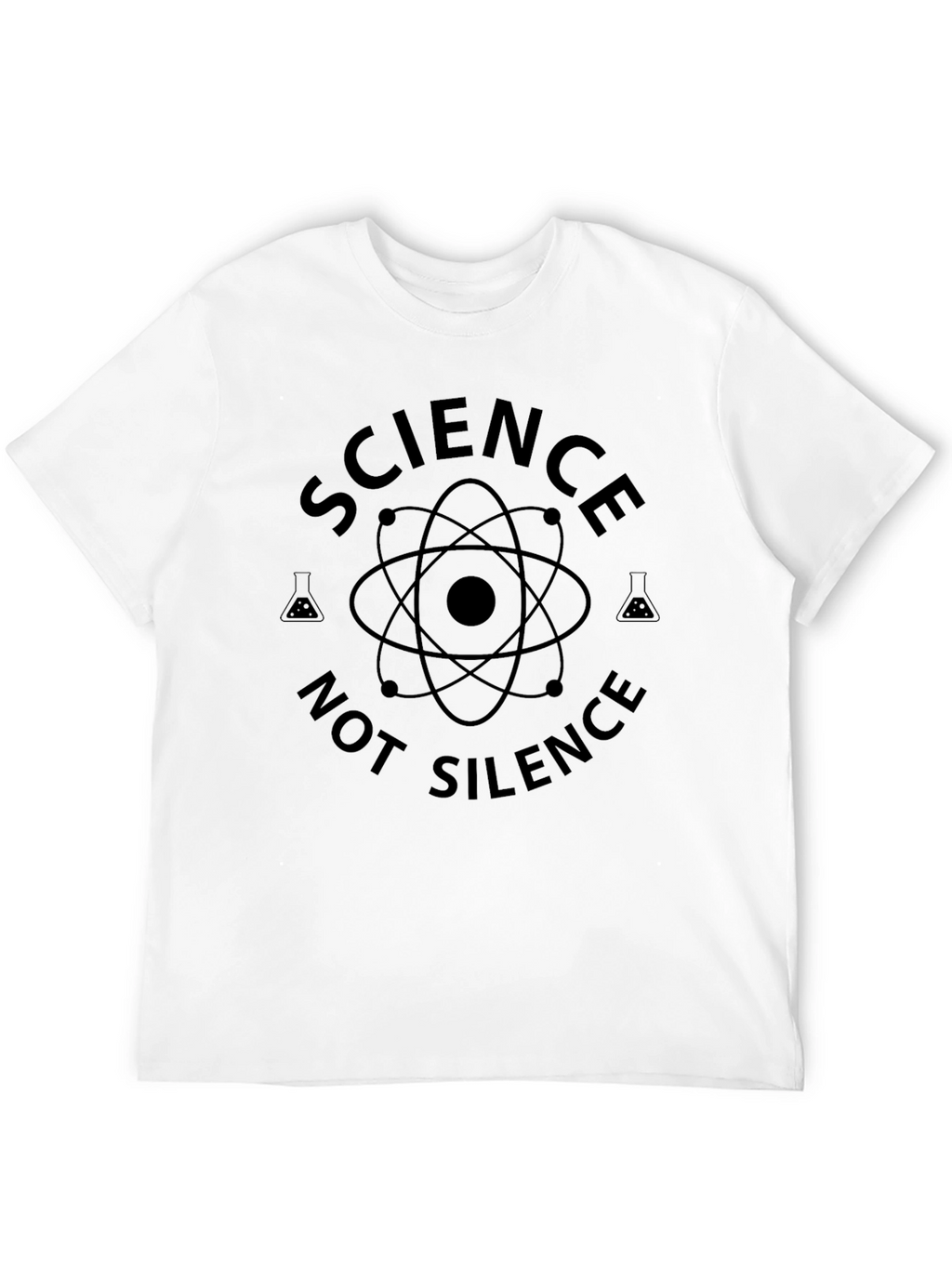Science Not Silence Black Graphic Tee
