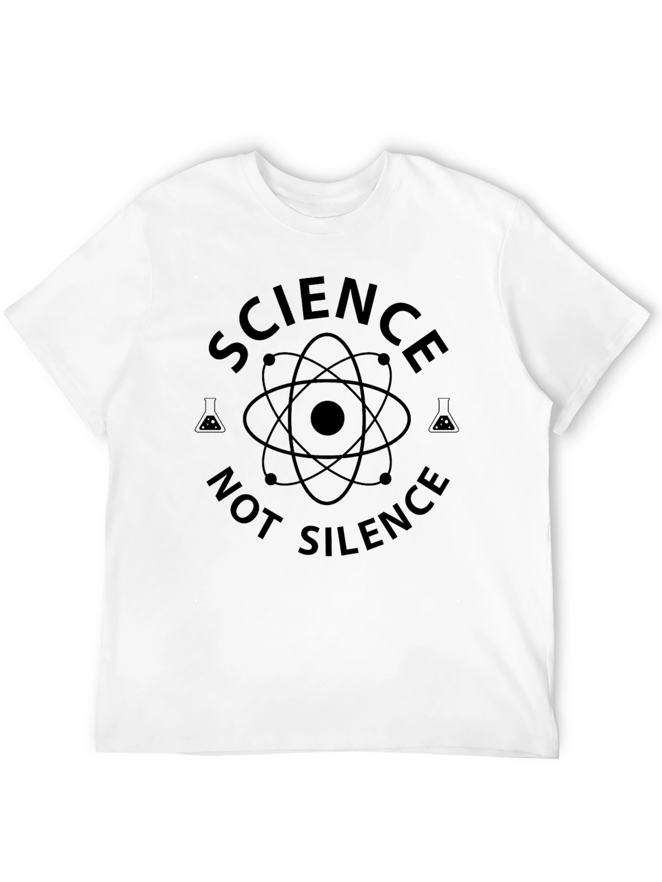 Science Not Silence Black Graphic Tee