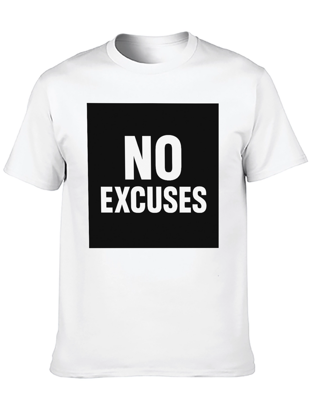 No Excuses Black Graphic Tee - Motivational Shirt