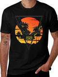 Sunset Beach Eagle Graphic T-Shirt