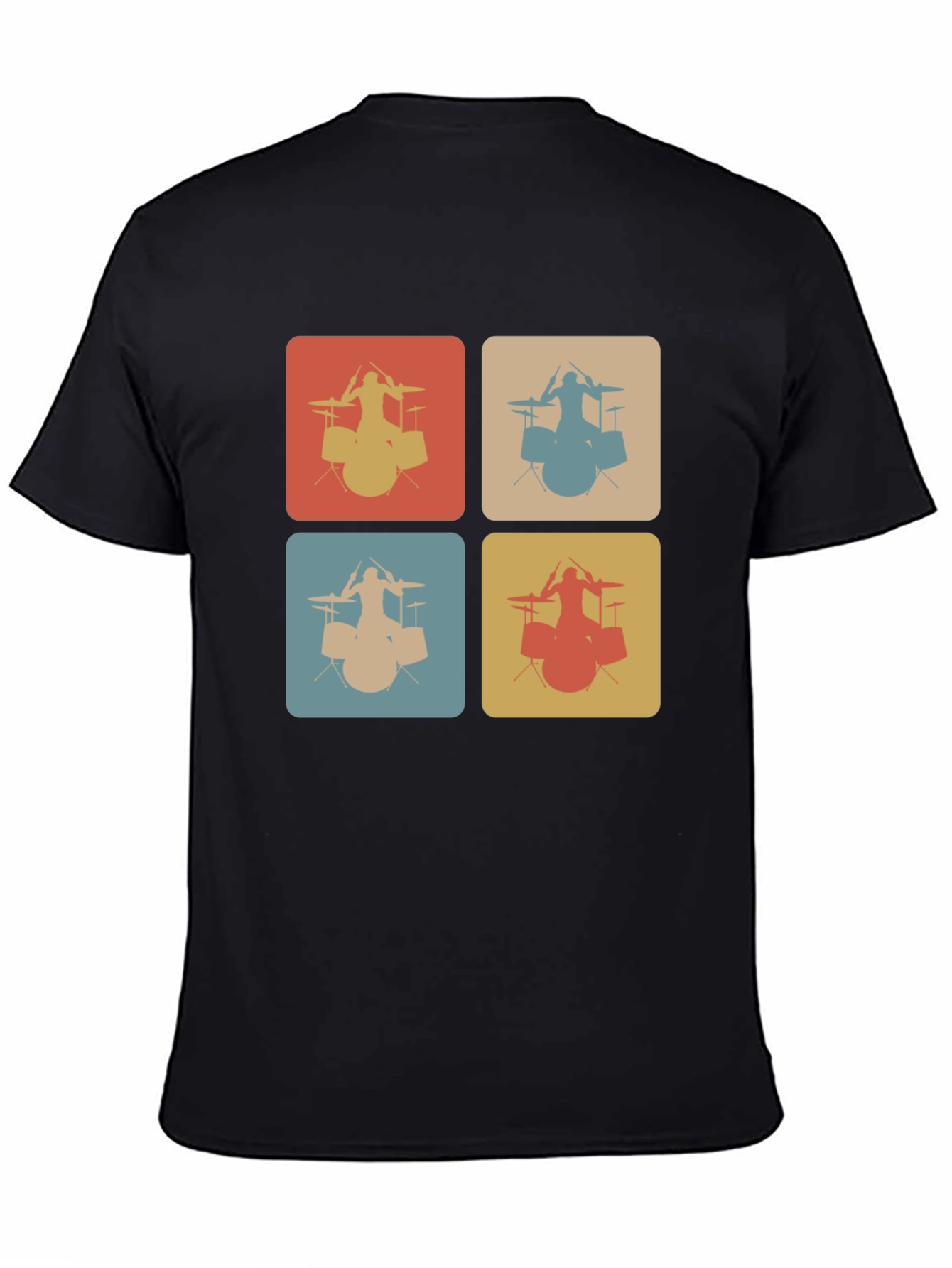 Retro Drummer T-Shirt - Vintage Style Music Tee