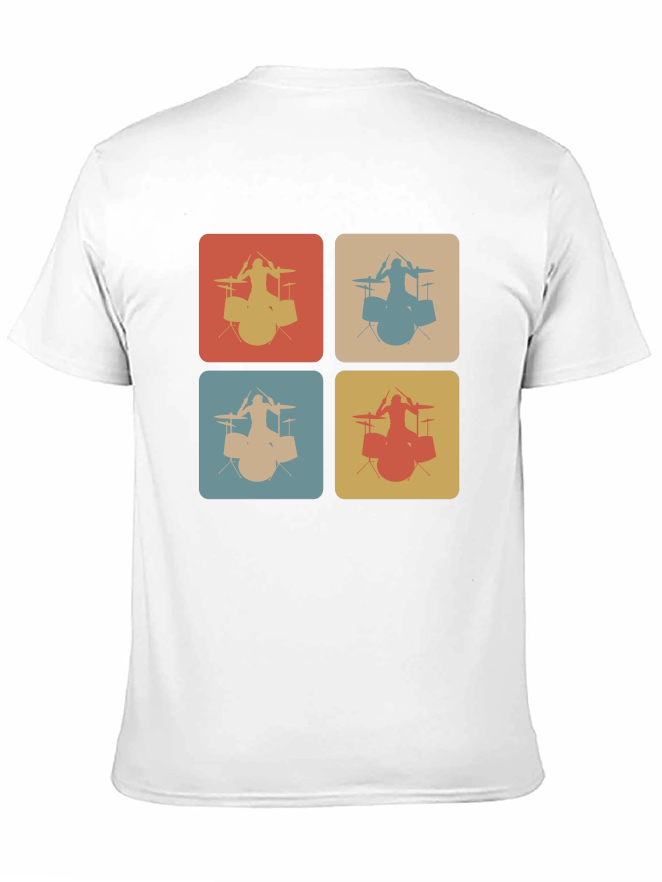 Retro Drummer T-Shirt - Vintage Style Music Tee