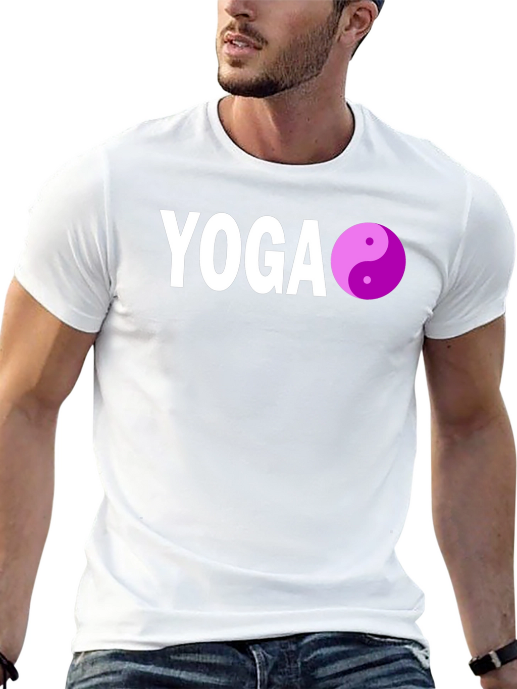 Yoga Yin Yang Graphic Tee - Black