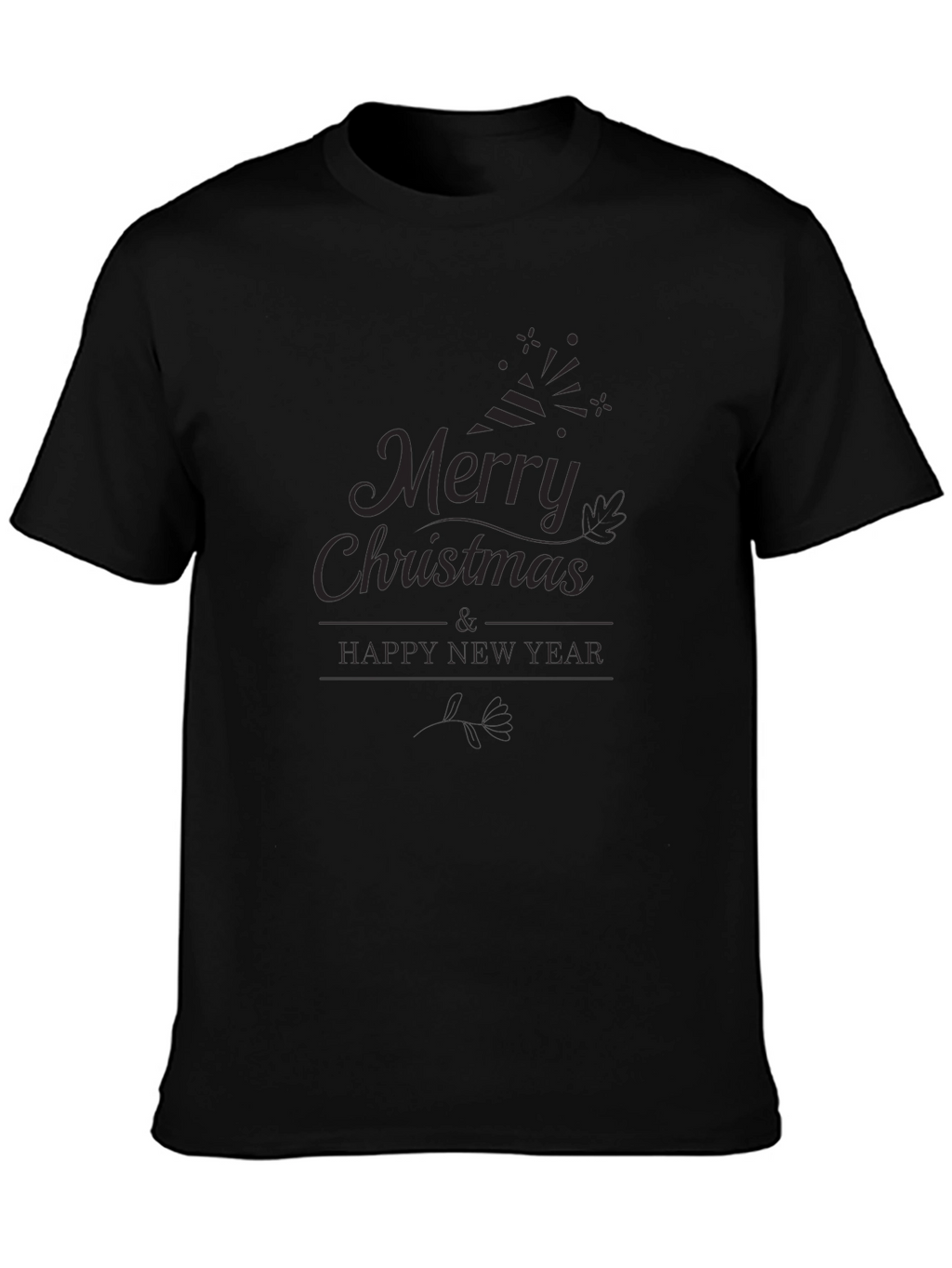 Merry Christmas & Happy New Year Black T-Shirt