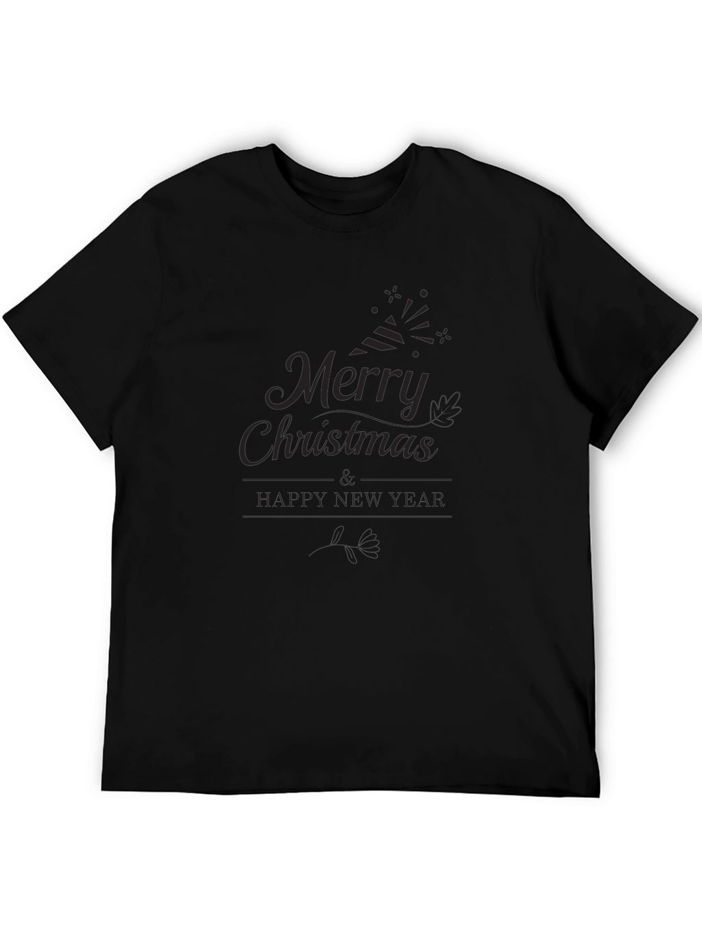 Merry Christmas & Happy New Year Black T-Shirt