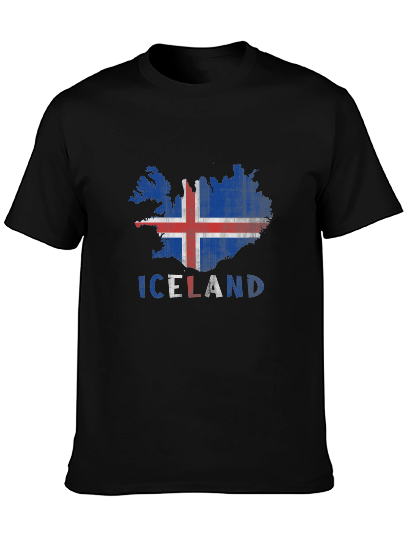 Iceland Flag Map T-Shirt