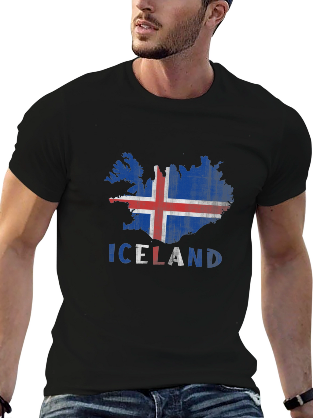 Iceland Flag Map T-Shirt